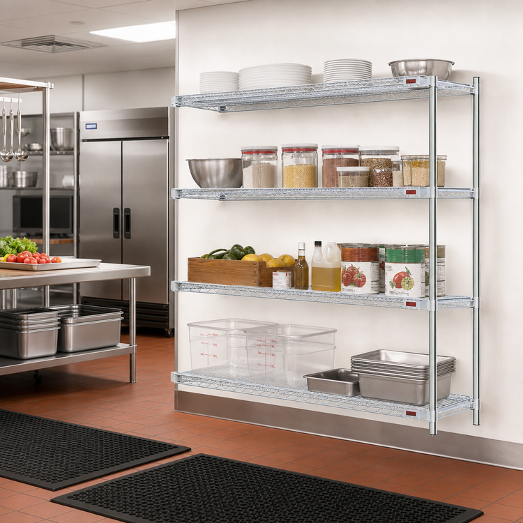 Product image #2 for EagleGard 4-Tier Add-On Wire Shelving Unit, 72-Inch W x 21-Inch D x 74-Inch H