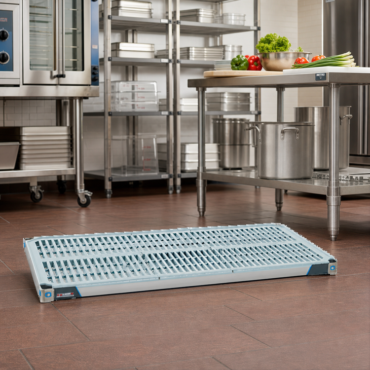 Product image #2 for MetroMax i 60" W x 24" D Open Grid Polymer Shelf with 304 Stainless Corners
