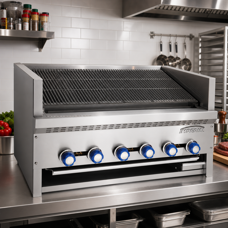 Product image #2 for Steakhouse IAB-48 48-Inch Countertop Gas Charbroiler with 8 Radiant Burners