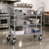 Thumbnail image #2 for Chrome-Plated 3-Shelf Wire Utility Bus Cart, 1200 lb Capacity