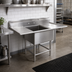 Thumbnail image #2 for Spec-Master FN Series 1-Compartment Sink with Right Drainboard, 57-1/2 Inch x 31 Inch, 14-Gauge 304 Stainless Steel