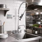Thumbnail image #2 for BK Resources OptiFlow BKF-SMPR-WB-AF8-G Lead-Free 8-Inch Splash-Mount Pre-Rinse Faucet Assembly with Add-On Faucet