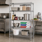Thumbnail image #2 for Quantum WR54-1830S Stationary Wire Shelving Starter Unit, 4 Shelves, 304 Stainless Steel, 30"W x 18"D x 54"H