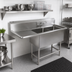Thumbnail image #2 for John Boos Pro-Bowl 2-Compartment Stainless Steel Sink with Left Drainboard, 58-3/16 x 23-1/2 x 44-1/16 Inches