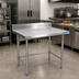 Thumbnail image #2 for BK Resources Open Base 5-Inch Riser Top Stainless Steel Work Table, 72 x 30 Inches