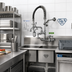 Thumbnail image #2 for T&S Brass EasyInstall 8-Inch Center Wall-Mount Mini Pre-Rinse Unit with 8-Inch Swing Nozzle and 0.65 GPM Spray Valve
