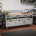 Thumbnail image #2 for La Rosa Two-Section Refrigerated Equipment Stand with 4 Drawers, Remote Refrigeration, 42-Inch W x 26.5-Inch D