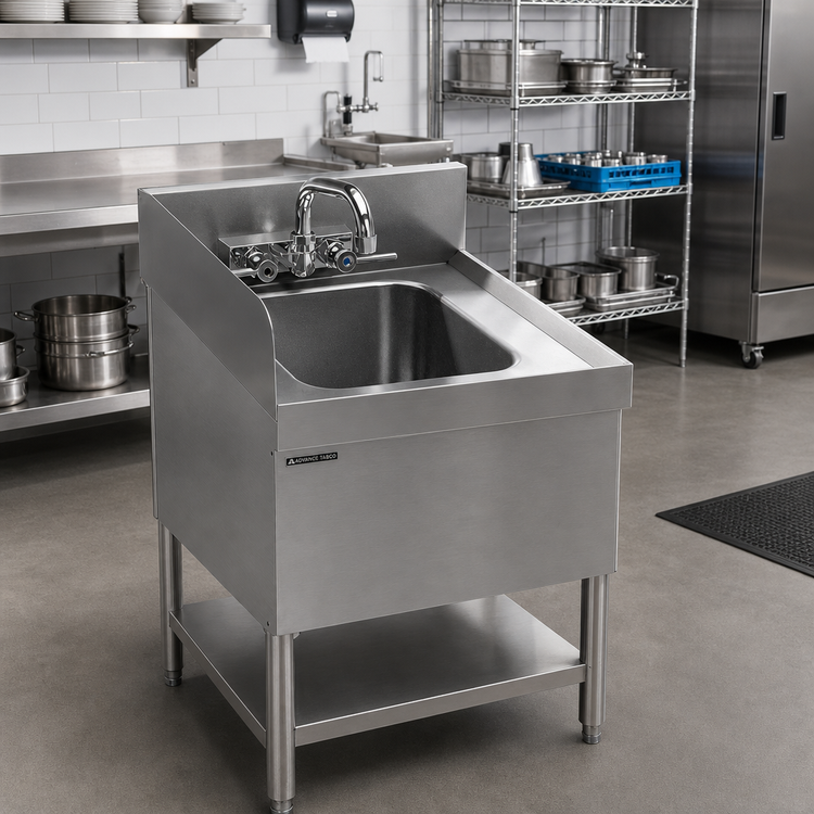Product image #2 for Advance Tabco Prestige Left Welded Side Splash for 20-Inch Unit