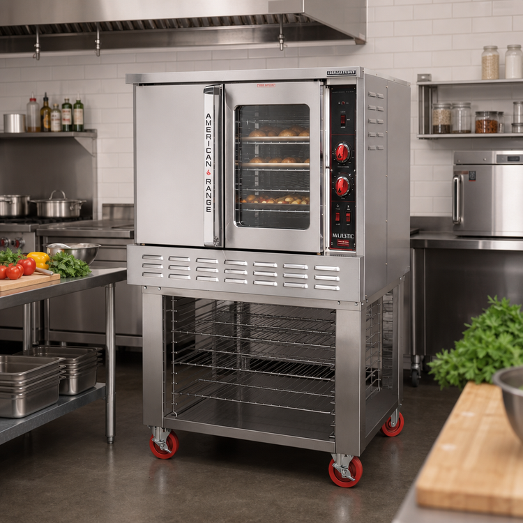 Product image #3 for American Range Majestic Full-Size Single-Deck Standard-Depth Gas Convection Oven with Glass Doors