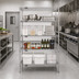 Thumbnail image #2 for Quantum 48 Inch W x 24 Inch D x 86 Inch H Stationary Wire Shelving Starter Kit, 4 Shelves, 304 Stainless Steel