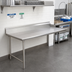 Thumbnail image #2 for Straight Clean Dish Table with 16/304 Stainless Steel Top, 96 x 30 Inches, Left-to-Right Operation