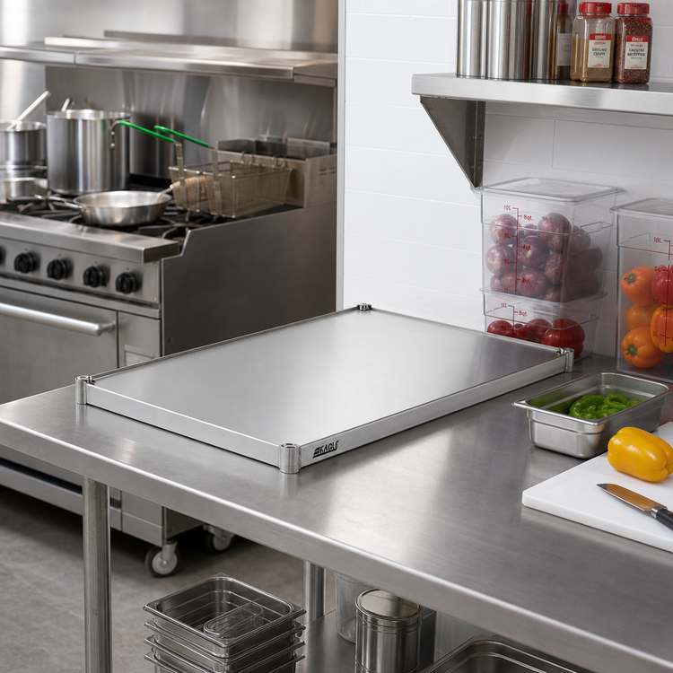 Product image #2 for Eagle Group SS2424G 24 x 24 Inch 18-Gauge Solid Galvanized Shelf with Marine Edge