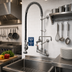 Thumbnail image #2 for T&S Brass EasyInstall Wall-Mount Pre-Rinse Unit with Add-On Faucet, 8-Inch Adjustable Centers, 14-Inch Swing Nozzle