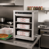Thumbnail image #2 for Carter-Hoffmann DF1818-3 Half-Size Heated Doorless Pass-Through Pizza Box Holding Cabinet, 3-Shelf, Countertop, 18 x 18 Inch Pizza Box Capacity