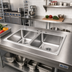 Thumbnail image #2 for Advance Tabco Smart Series™ Double Bowl Self-Rim Drop-In Sink, 45 1/2