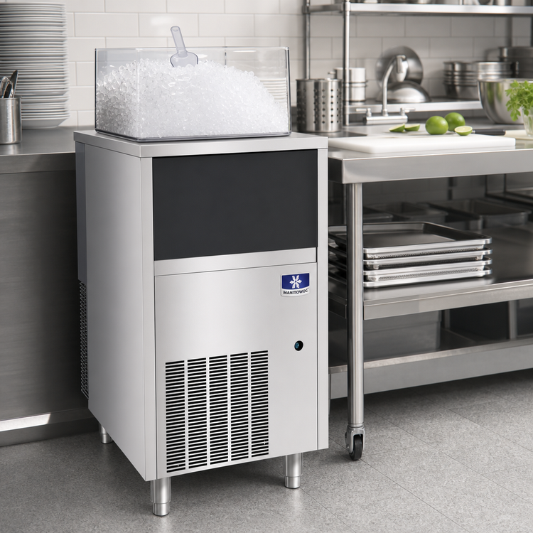 Product image #2 for Manitowoc UNP0200A Undercounter Air-Cooled Nugget Ice Machine with 20 lb Bin