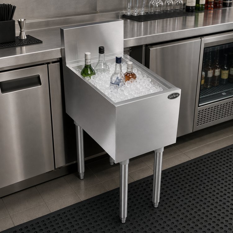 Product image #2 for Krowne Royal Series Insulated Underbar Bottle Storage/Ice Bin, 12 x 24 Inches