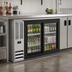 Thumbnail image #2 for Beverage-Air BB48HC-GS-S Two-Section 48 Inch Back Bar Refrigerator with Sliding Glass Doors