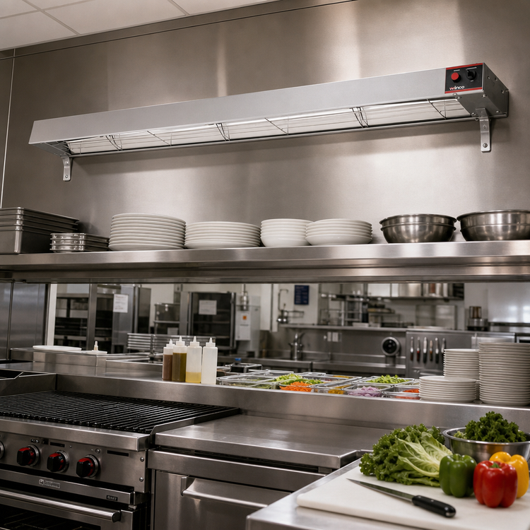 Product image #2 for Winco ESH-60 60-Inch Electric Unlighted Strip Heater with Aluminum Body and Undermount Brackets
