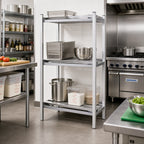 Thumbnail image #2 for Channel Manufacturing Lifetime Tough DR2042-3 3-Shelf All-Welded Aluminum Channel-Style Dunnage Shelving, 42 x 20 x 64 Inches