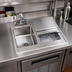Thumbnail image #2 for BK Resources Drop-In Ice Bin with Sink, Right-Hand, 21 x 18 Inch, 304 Stainless Steel