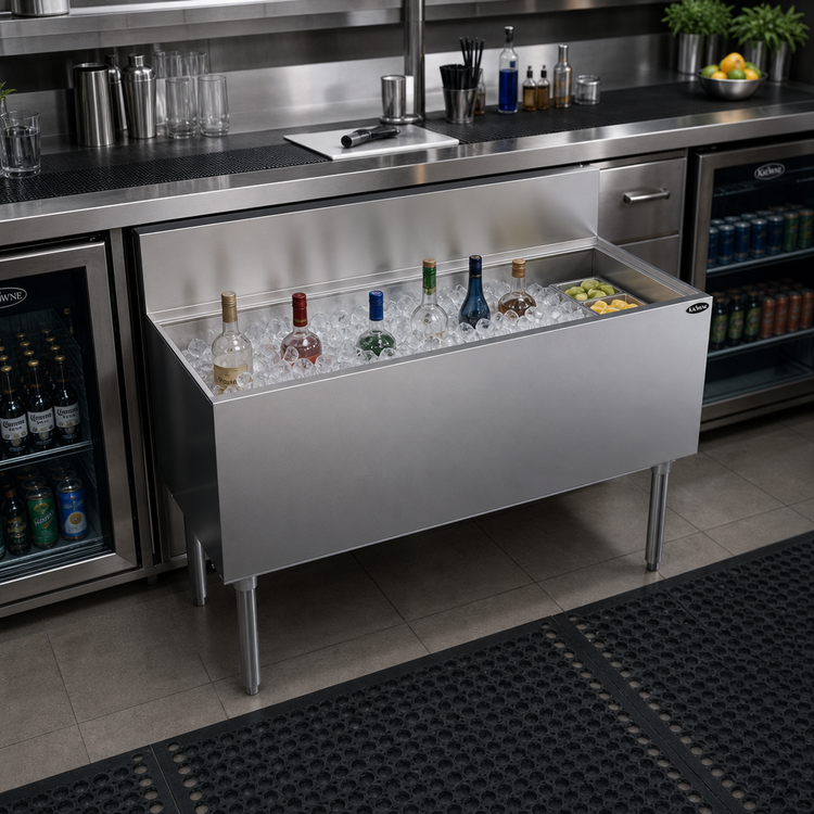 Product image #2 for Krowne Royal Series 48-Inch Underbar Ice Bin/Cocktail Unit with 10-Circuit Cold Plate