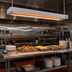 Thumbnail image #2 for Nemco 60-Inch Dual Remote-Control Infrared Strip Heat Lamp with Lights, 208V