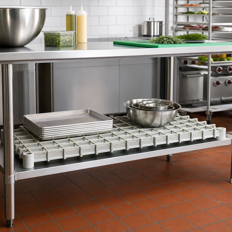 Product image #2 for EagleGard Hybrid Epoxy Dunnage Shelf with Removable Wire Mat, 36"W x 24"D