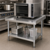 Thumbnail image #2 for Turbo Air 18 x 30 Stainless Steel Top Equipment Stand with Galvanized Undershelf