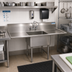 Thumbnail image #2 for BK Resources One-Compartment Double Drainboard Commercial Sink, 16 x 20 x 12 Bowl, 52-Inch Wide