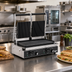 Thumbnail image #2 for Vollrath Commercial Countertop Panini Sandwich Grill with Dual Grooved Cast-Iron Plates, 208-240V