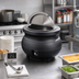 Thumbnail image #3 for Vollrath Cayenne Colonial Kettle 11 Quart Countertop Soup Warmer Package with Hinged Cover and Inset, Black