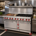 Thumbnail image #2 for American Range 60-Inch Green Flame Commercial Gas Range with 36-Inch Griddle, 4 Open Burners, Convection Oven and Space Saver Oven