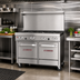 Thumbnail image #2 for Southbend Ultimate 48-Inch Commercial Gas Restaurant Range with 7 Burners and 2 Space Saver Ovens