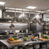 Thumbnail image #2 for Serv-Ware 96-Inch Stainless Steel Double-Bar Pot Rack with 16 Hooks