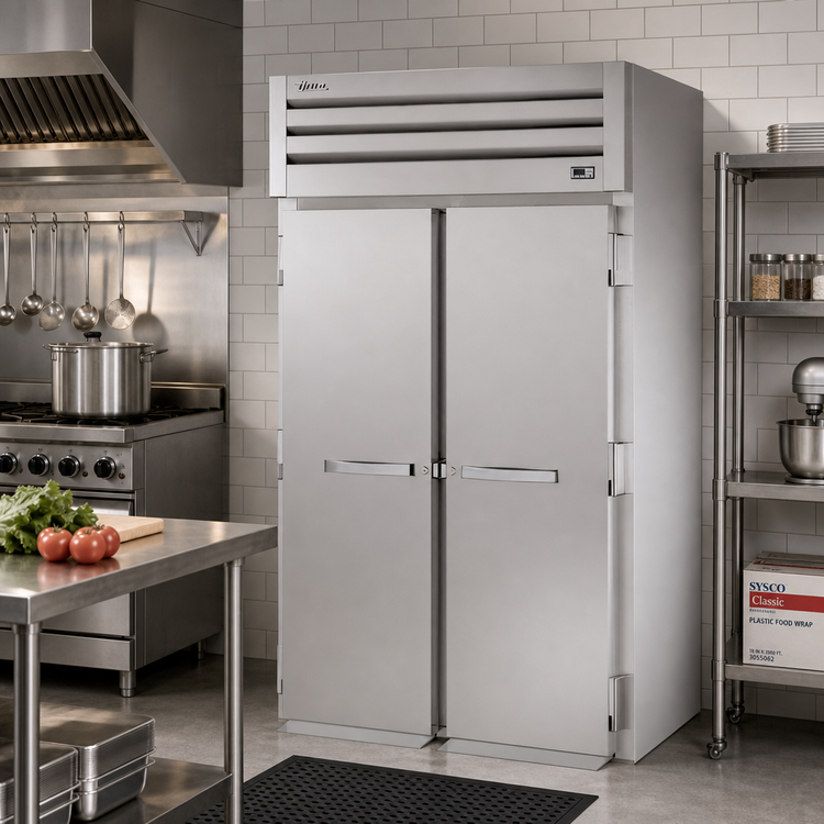 Product image #2 for True SPEC SERIES Two-Section Roll-In Solid Swing Door Refrigerator, 89-Inch High, Stainless Steel