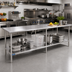 Thumbnail image #2 for 108-Inch x 30-Inch Stainless Steel Underbar Work Table with Adjustable Undershelf