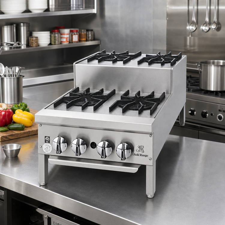 Product image #2 for Jade Range Supreme JHPE-2-324-F 24-Inch Gas Step-Up Hotplate with 5 Open Burners