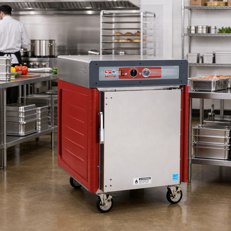 Product image #2 for Metro C5 4 Series Half-Height Mobile Heated Holding Cabinet, Solid Door, 16-Pan Capacity, 120V