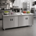 Thumbnail image #2 for Advance Tabco Special Value Economy Enclosed Work Table with Cabinet Base and Hinged Doors, 72 x 24 Inch, 304 Stainless Steel Top