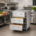 Thumbnail image #2 for Hatco HDW-3N Narrow Freestanding Three-Drawer Stainless Steel Drawer Warmer
