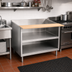 Thumbnail image #2 for 78-Inch x 30-Inch 304 Stainless Steel Open Cabinet Equipment Stand with Undershelf and Richlite Cutting Board