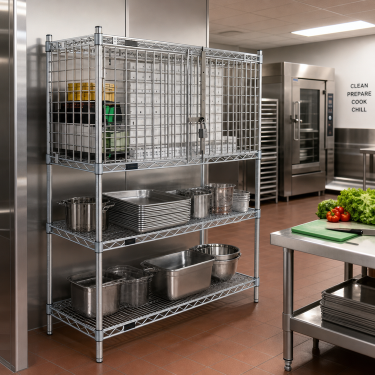 Product image #2 for EagleGard 48"W x 24"D Security Enclosure Kit with Hinged Doors