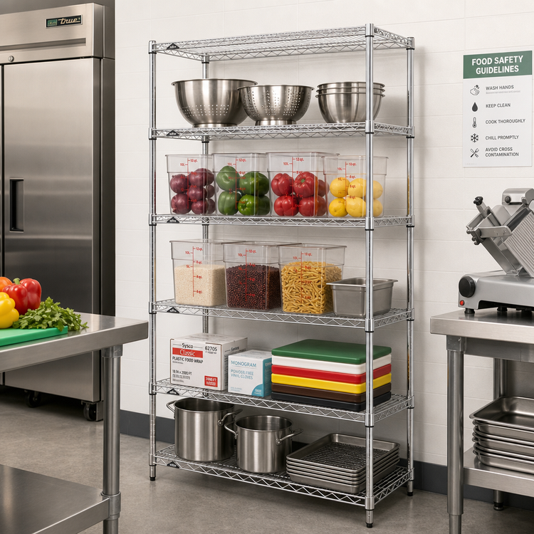 Product image #2 for Metro Super Erecta 5-Shelf Chrome Plated Starter Wire Shelving Unit, 42 x 18 x 74 Inches