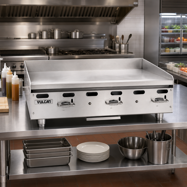 Product image #3 for Vulcan 60-Inch Heavy-Duty Manual Control Countertop Gas Griddle