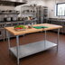 Thumbnail image #2 for John Boos HNS14 Wood Top Work Table, 120 x 30 Inch, Northern Hard Rock Maple, Galvanized Base
