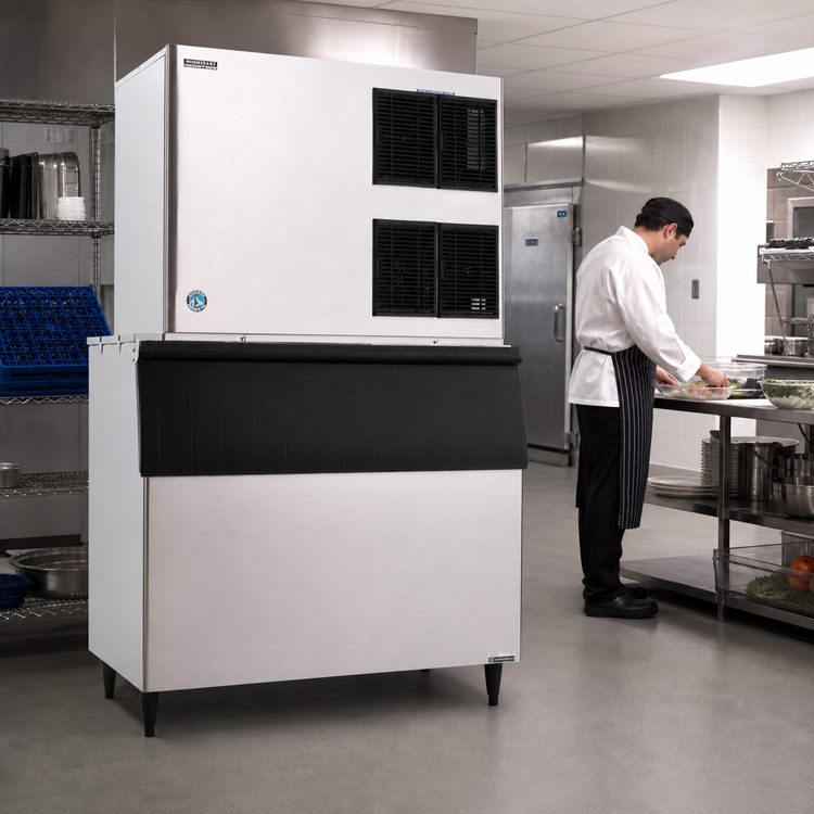 Product image #2 for Hoshizaki KM-1900SAJ3 Stackable Crescent Cube Ice Maker, Air-Cooled, Self-Contained, 48-Inch Wide, 3-Phase
