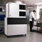 Thumbnail image #2 for Hoshizaki KM-1900SAJ3 Stackable Crescent Cube Ice Maker, Air-Cooled, Self-Contained, 1,865 lb/24 Hours, 48-Inch Wide