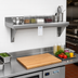Thumbnail image #2 for Advance Tabco 72 Inch x 12 Inch Wall-Mounted Stainless Steel Shelf with Check Minder