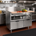 Thumbnail image #2 for La Rosa 54-Inch x 30.5-Inch Dry-Drawer Base Equipment Stand with 3 Drawers and Richlite Cutting Board